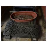 PLASTIC PLANTER, RECTANGULAR, TERRACOTTA COLOR,