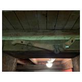 VTG WOODEN OX YOKE, IRON HARDWARE, RUSTIC FARM
