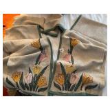 VTG LINEN TABLE RUNNER, NATURAL FIBER,