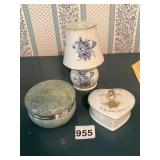 HOLLY HOBBIE PORCELAIN HEART TRINKET BOX,