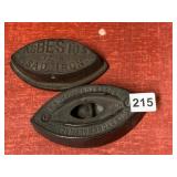 COLEBROOKDALE IRON CO SAD IRONS, CAST IRON,