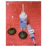 DRITZ ZOOM-SPOUT OILER, TWO VTG METAL PUMP
