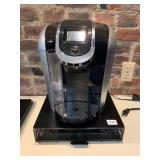 KEURIG 2.0 COFFEE MAKER, BLACK AND SILVER FINISH,