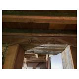 ANTIQUE WOODEN OX YOKE, HAND-HEWN TIMBER