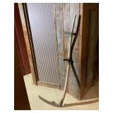 VTG SCYTHE, WOODEN SNATH, METAL BLADE,
