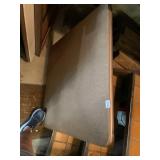 FOLDING TABLE, METAL FRAME, TEXTURED TOP.