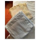 ASSORTED BLANKETS, SATIN TRIM, LIGHT BLUE AND