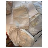 QUEEN SIZE DUST RUFFLES, EYELET EMBROIDERED
