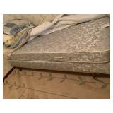 TWIN MATTRESS, DAMASK PATTERN, TUFTED SURFACE,
