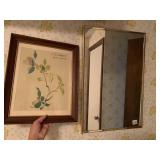 VTG ASIAN BIRD AND FRUIT PAINTING, SILK MEDIUM,