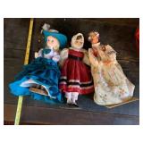 BRADLEY DOLLS, VTG INTERNATIONAL COSTUME DOLLS,