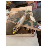 VTG PLASTIC MODEL AIRPLANE, CAMOUFLAGE FINISH, US