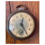 WESTCLOX DAK POCKET WATCH, METAL CASE, WHITE