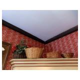 ASSORTED WOVEN BASKETS, VARIOUS SIZES AND SHAPES,