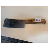 CASE XX USA BUTCHER CLEAVER, WOOD HANDLE, RIVETED