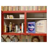 ASSORTED HOUSEHOLD CLEANERS, LAUNDRY STARCH, DYE,