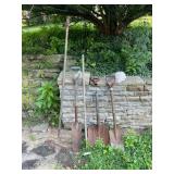 WHEELBARROW, METAL TRAY, WOODEN HANDLES, INCLUDES