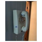 VTG WALL-MOUNTED ROTARY TELEPHONE, OFF-WHITE