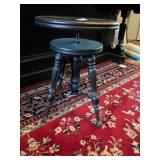 VTG PIANO STOOL, BLACK FINISH, ADJUSTABLE HEIGHT,