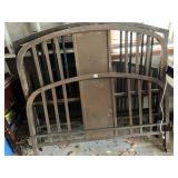 VTG METAL BED FRAME, ARCHED HEADBOARD AND