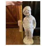 CAST STONE GARDEN STATUARY, BOY AND GIRL FIGURES,