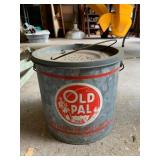OLD PAL MINNOW BUCKET, GALVANIZED METAL, FLOATING