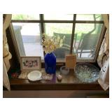 ASSORTED DECOR, COBALT GLASS BOTTLE, PRESSED