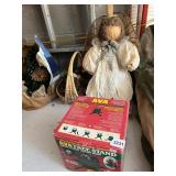 AVA TREE STAND, CHRISTMAS DECOR, WICKER BASKET W/