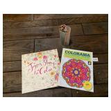 COLORING BOOKS W/ COLORED PENCILS, INCLUDES