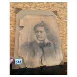 VTG PORTRAIT PHOTOGRAPH, SEPIA TONE, YOUNG WOMAN,