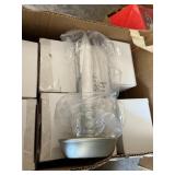 VTG CANDLE LAMPS, METAL BASES, PLASTIC WRAPPED,