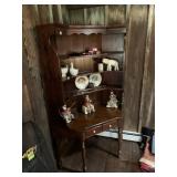 VTG CORNER HUTCH, WOOD CONSTRUCTION, TWO-PIECE