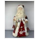 SANTA CLAUS FIGURINE, FABRIC AND PLUSH