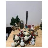 ASSORTED HOLIDAY DECOR, INCLUDES ARTIFICIAL PINE