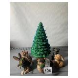 MICHAELS STORES DECORATIVE CHRISTMAS TREE W/ BLUE
