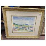 J. PICOT WATERCOLOR PAINTING, LANDSCAPE W/