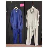 SLINKY BRAND 2-PC LOUNGE SETS, COWL NECK TOP,