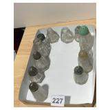 ASSORTED GLASS SALT AND PEPPER SHAKERS, VARIOUS