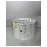 EAST ENTERPRISES LAMPSHADE, WHITE SILK, DRUM