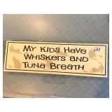 MY WORD DECORATIVE WOODEN SIGN, CAT THEME, WALL