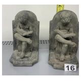 BOOKENDS, COMPOSITION MATERIAL, READING CHILD