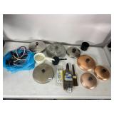 ASSORTED KITCHEN LIDS, COPPER AND METAL