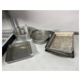 ALUMINUM BAKING PANS, INCLUDES ANGEL FOOD CAKE