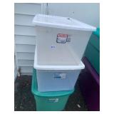 STERILITE CLEARVIEW PLASTIC STORAGE BINS, WHITE