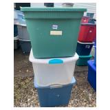 STERILITE STORAGE TOTES, PLASTIC, SNAP-TOP LIDS,