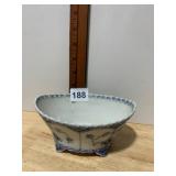 ROYAL COPENHAGEN PORCELAIN BOWL, BLUE FLUTED LACE