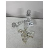 CRYSTAL DECANTER STOPPERS, ASSORTED CRYSTAL