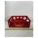 COCA-COLA ENTERPRISES PLASTIC CRATE, RED,