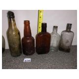 ASSORTED GLASS BOTTLES, INCLUDES DISTILLATA