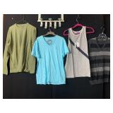 ASSORTED MENS TOPS, INCLUDES BANANA REPUBLIC LONG
